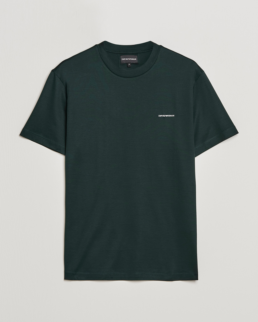 Men | T-Shirts | Emporio Armani | Tencel T-Shirt Green