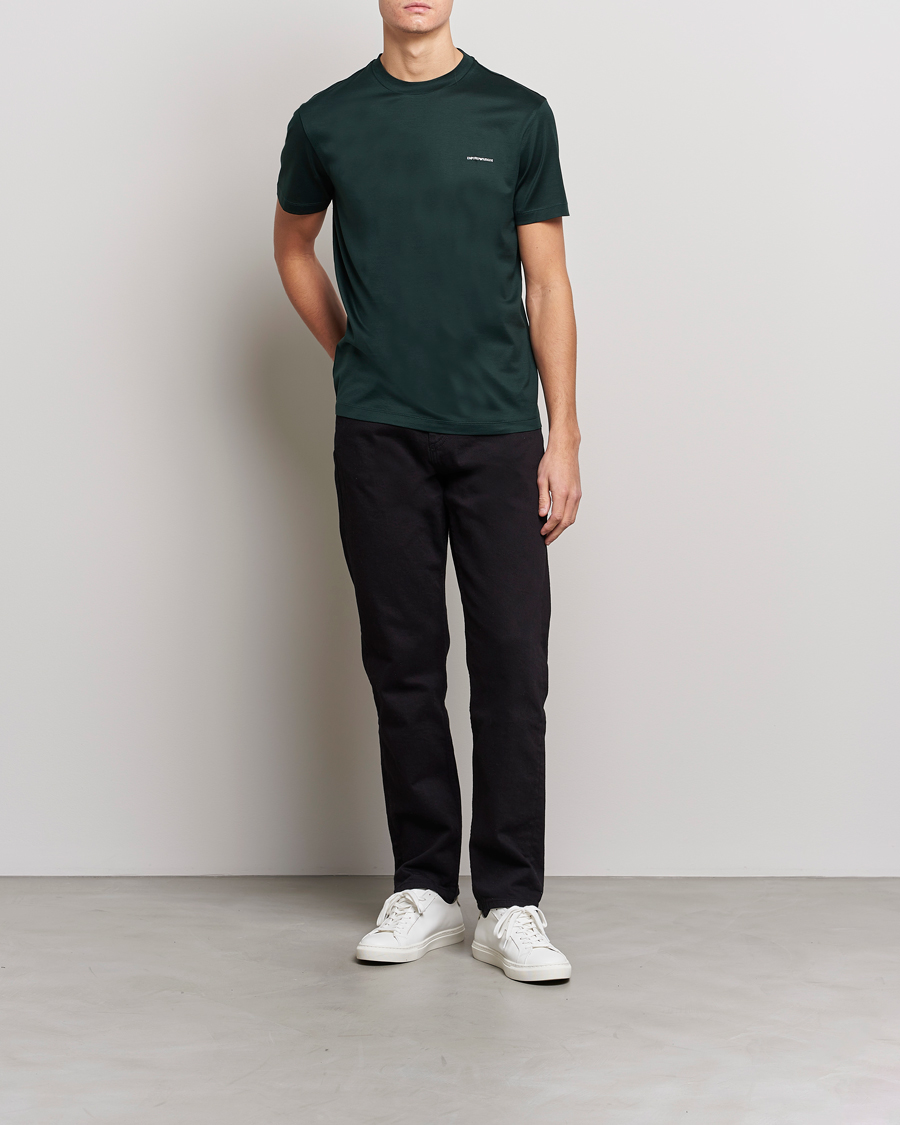 Men | T-Shirts | Emporio Armani | Tencel T-Shirt Green
