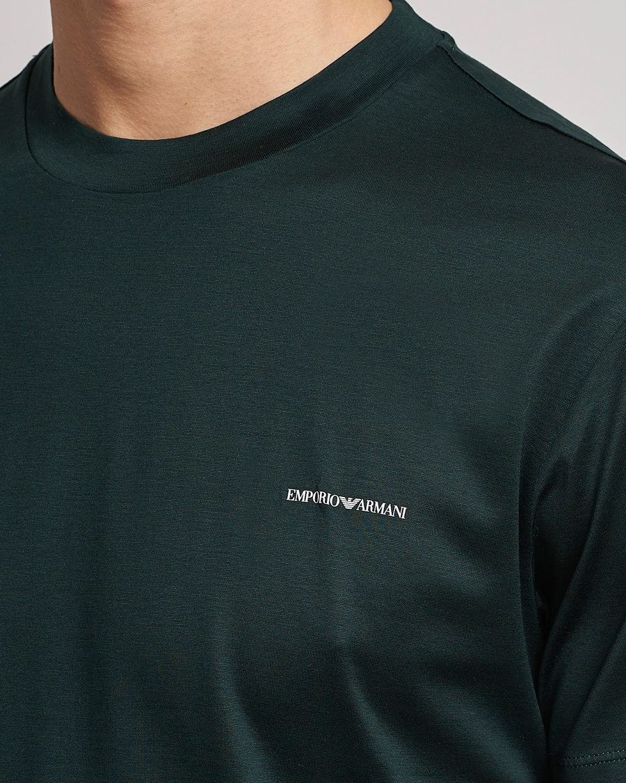 Men | T-Shirts | Emporio Armani | Tencel T-Shirt Green