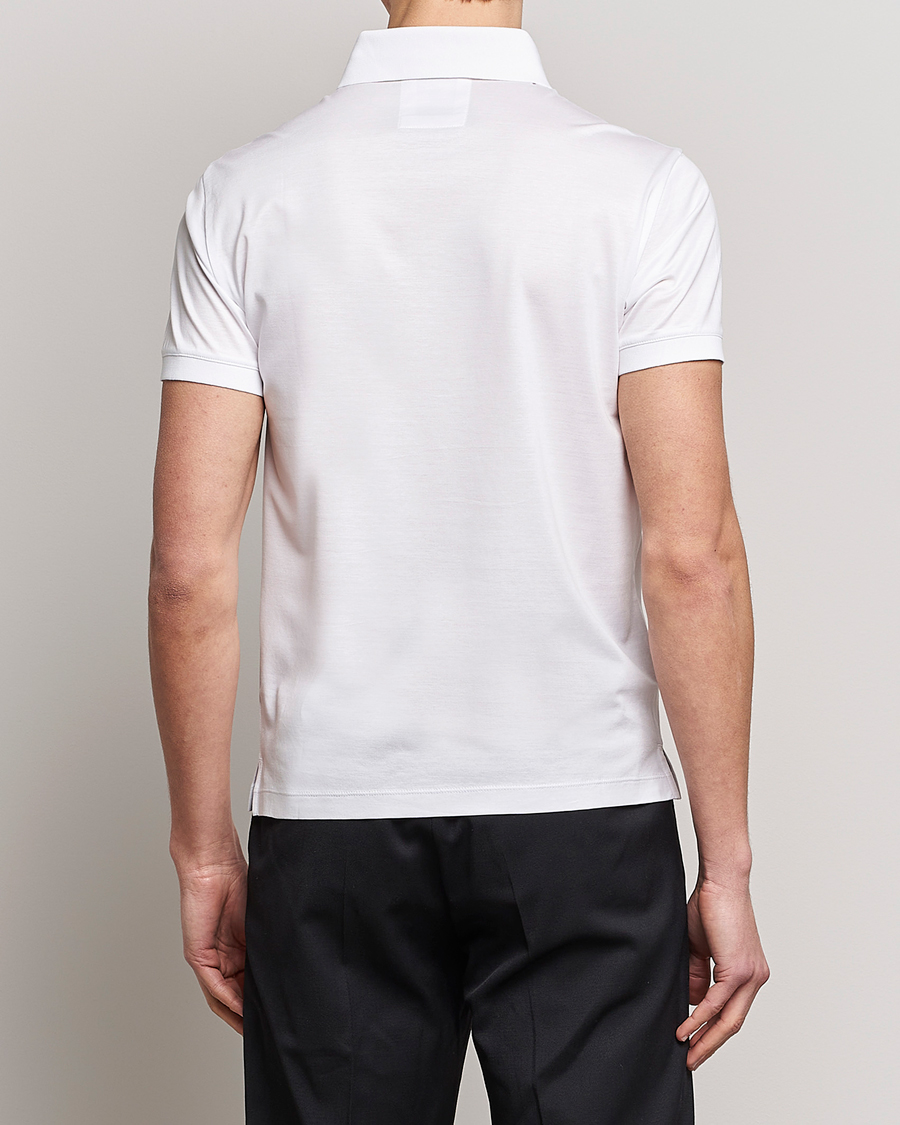 Men | Polo Shirts | Emporio Armani | Cotton Tencel Polo White