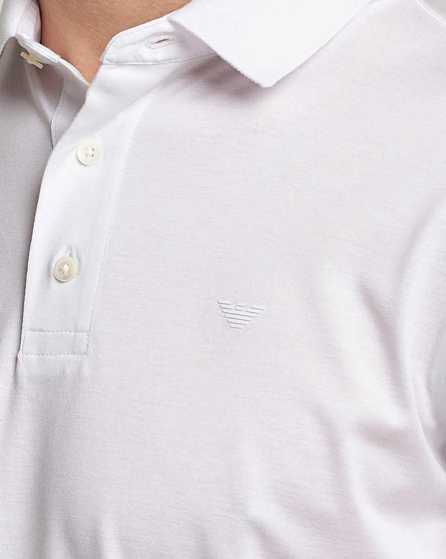 Men | Polo Shirts | Emporio Armani | Cotton Tencel Polo White