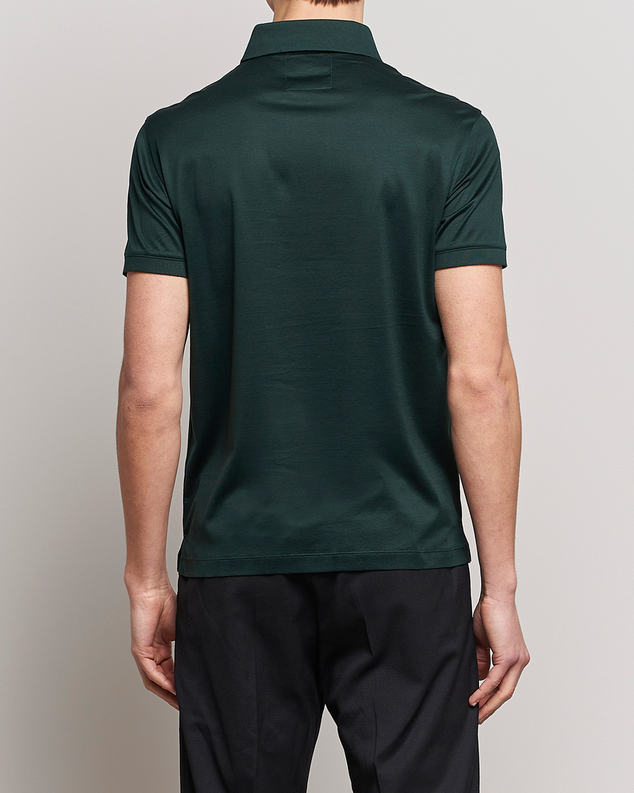 Men | Polo Shirts | Emporio Armani | Cotton Tencel Polo Green