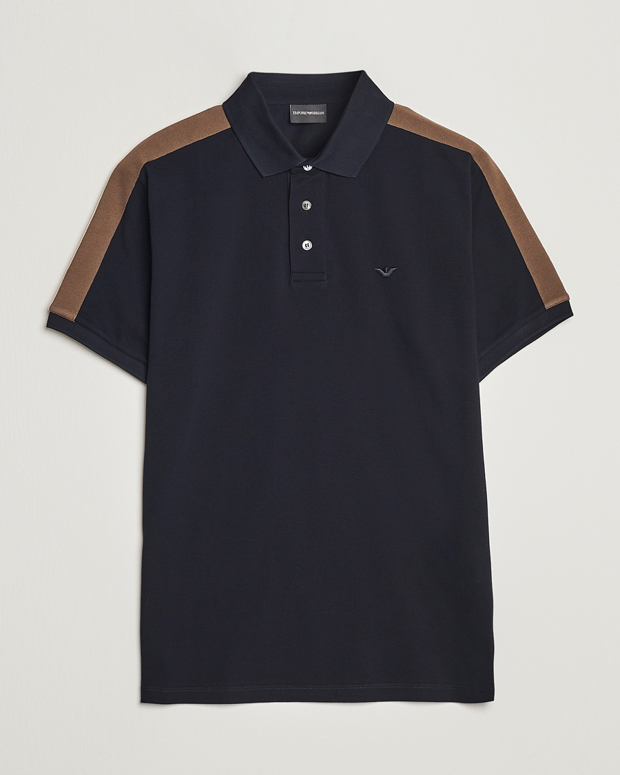 Men | Polo Shirts | Emporio Armani | Mercerized Cotton Polo Navy