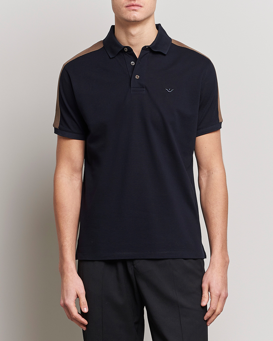 Men | Polo Shirts | Emporio Armani | Mercerized Cotton Polo Navy