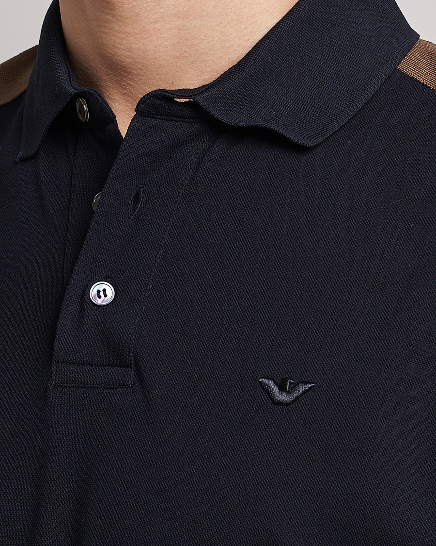 Men | Polo Shirts | Emporio Armani | Mercerized Cotton Polo Navy