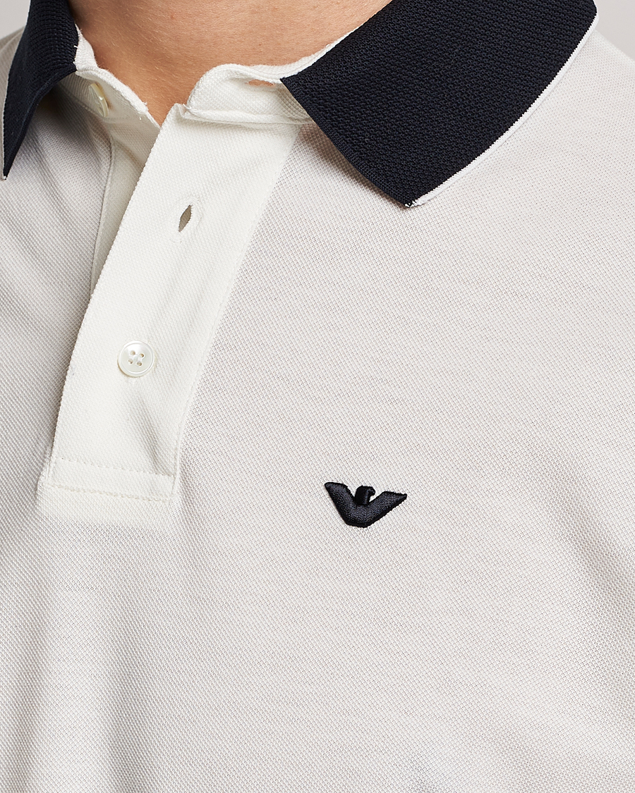 Men | Polo Shirts | Emporio Armani | Contrast Polo White