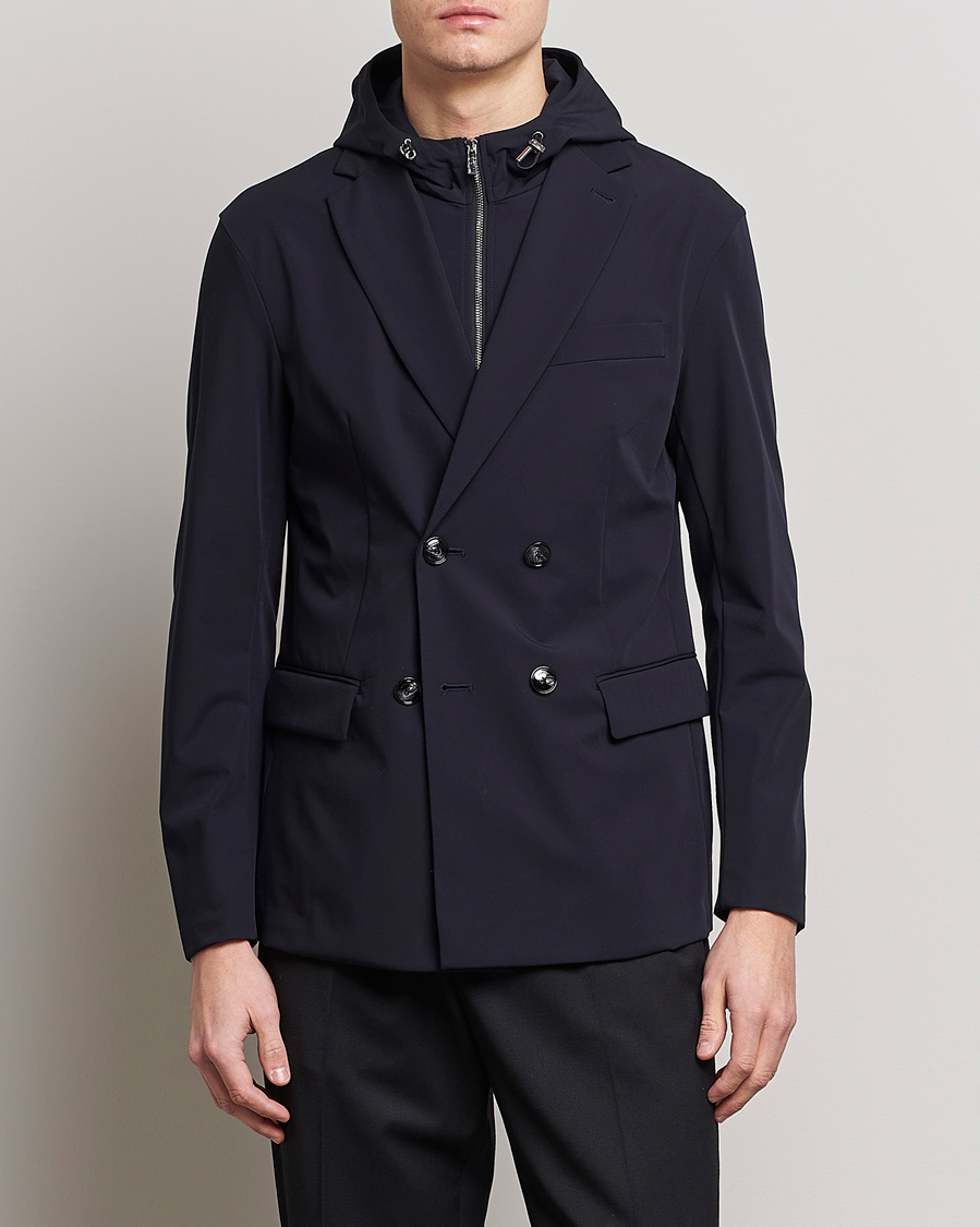 Men | Suit Jackets | Emporio Armani | Techincal Nylon Jacket Navy