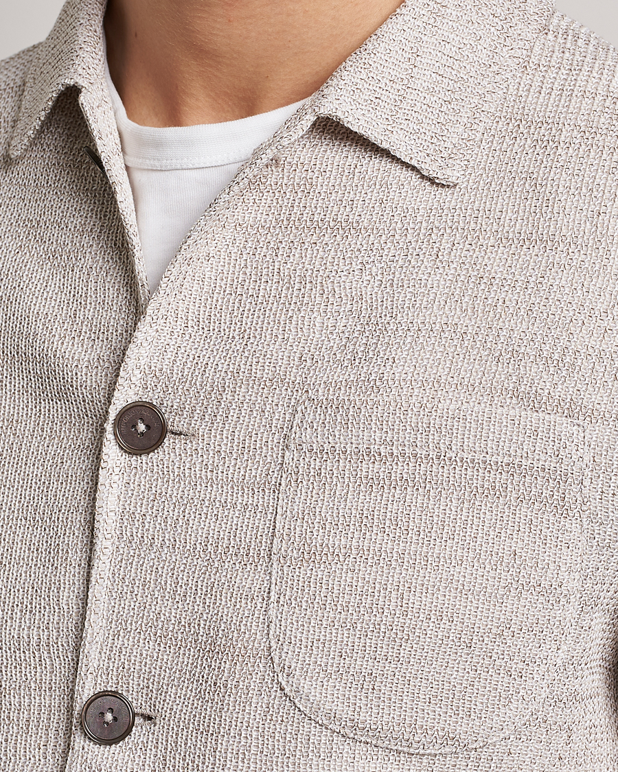 Men | Blazers | Emporio Armani | Cotton Knitted Jacket Sand