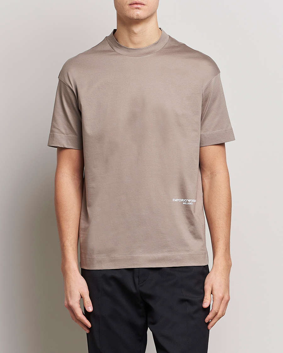 Men | Emporio Armani | Emporio Armani | Cotton T-Shirt Beige