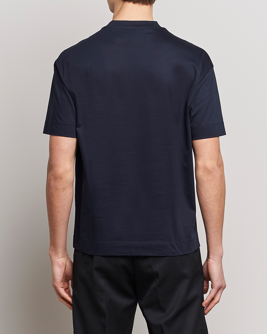 Emporio Armani Cotton T-Shirt Navy at CareOfCarl.com