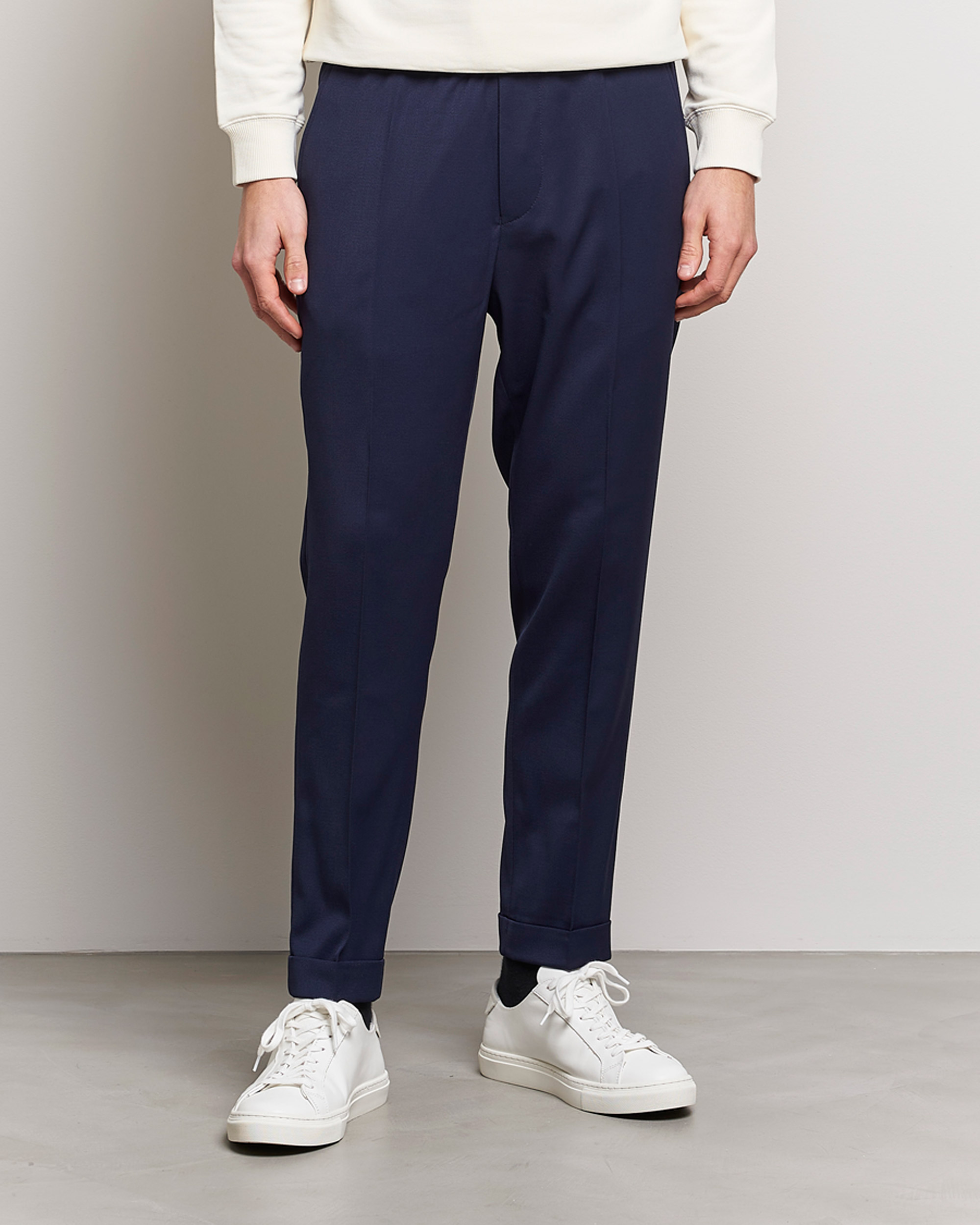 Filippa K Terry Cropped Trousers French Navy at