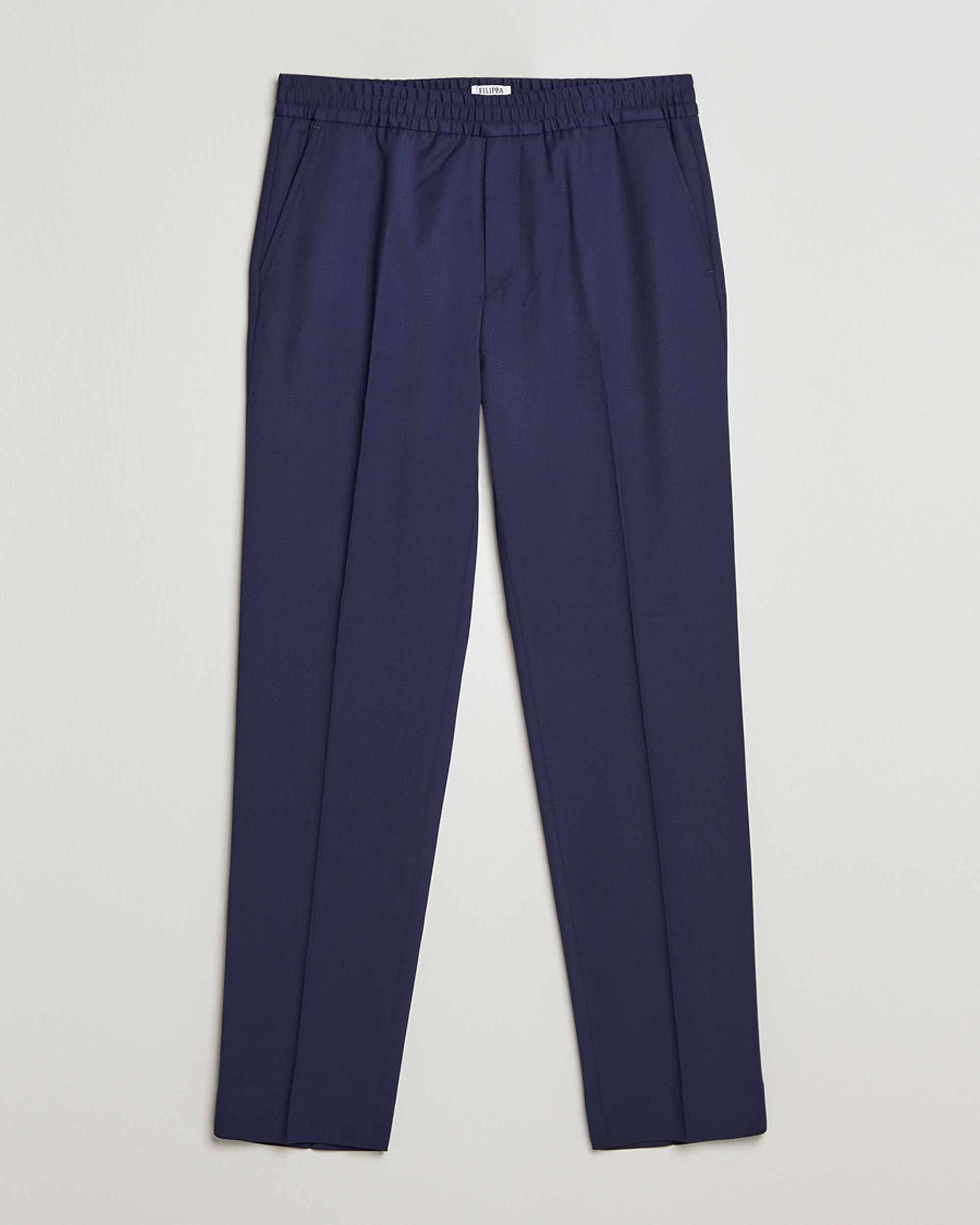 Men | Trousers | Filippa K | Relaxed Terry Wool Trousers French Navy