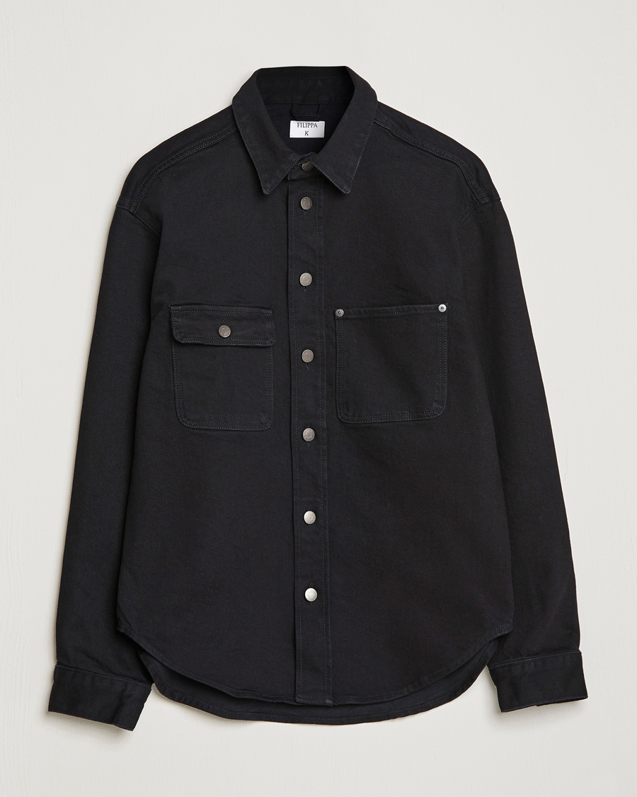 Men | Shirts | Filippa K | Denim Overshirt Night