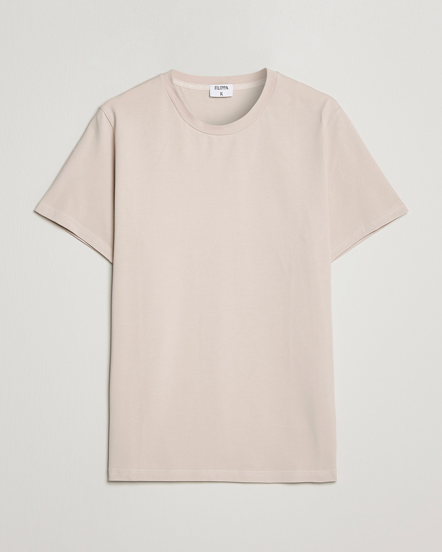 Men | T-Shirts | Filippa K | Stretch Cotton Tee Sand