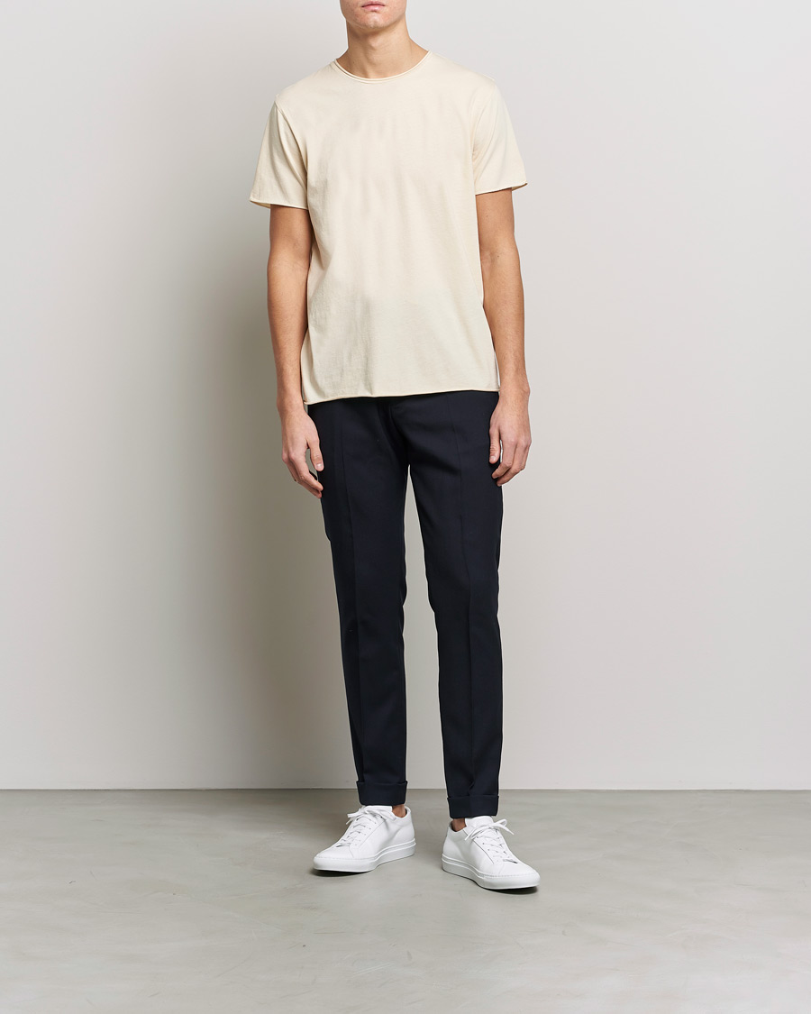 Men | T-Shirts | Filippa K | Roll Neck Tee Vanilla