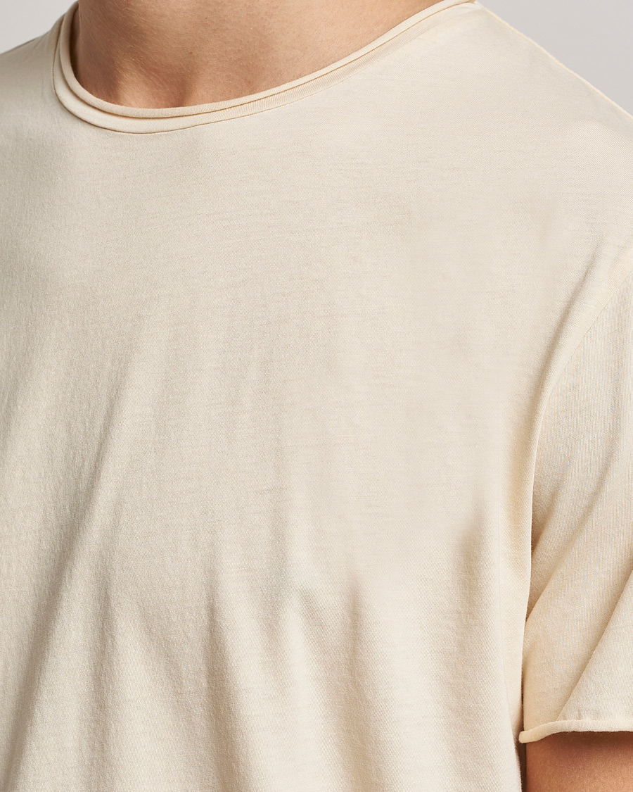 Men | T-Shirts | Filippa K | Roll Neck Tee Vanilla