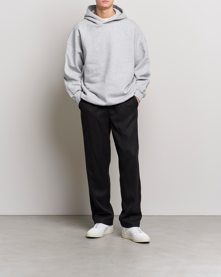 Men | Sweaters & Knitwear | Filippa K | Hoodie Grey Melange