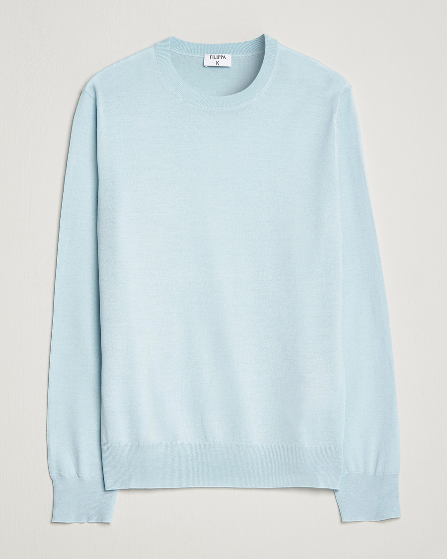 Men | Sweaters & Knitwear | Filippa K | Merino Sweater Aqua