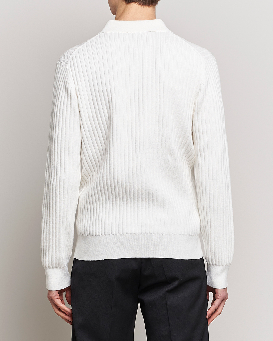 Men | Sweaters & Knitwear | Filippa K | Knitted Polo Shirt White