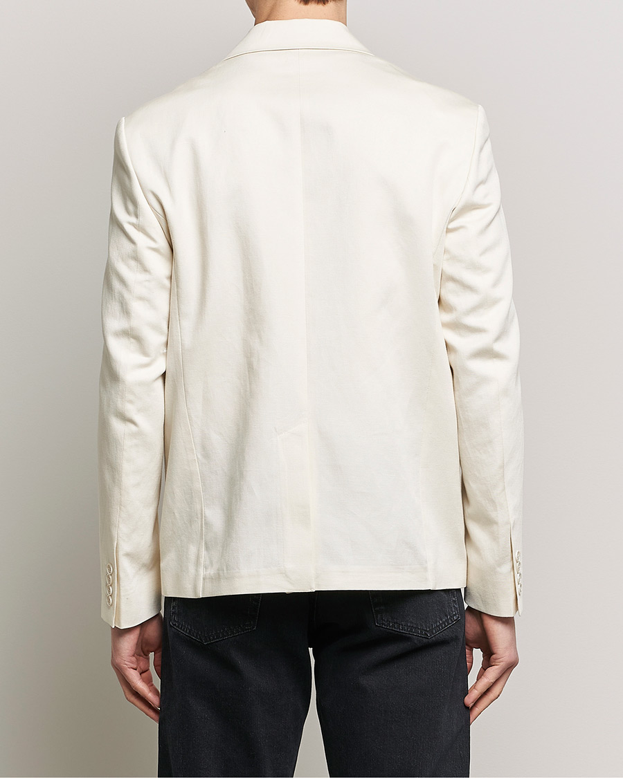 Men | Blazers | Filippa K | Cotton Linen Blazer Bone White