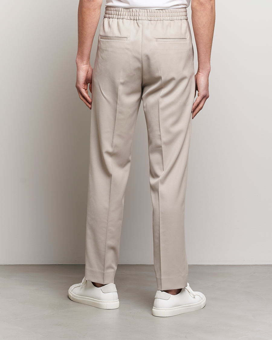 Men | Trousers | Filippa K | Relaxed Terry Wool Trousers Grey Beige