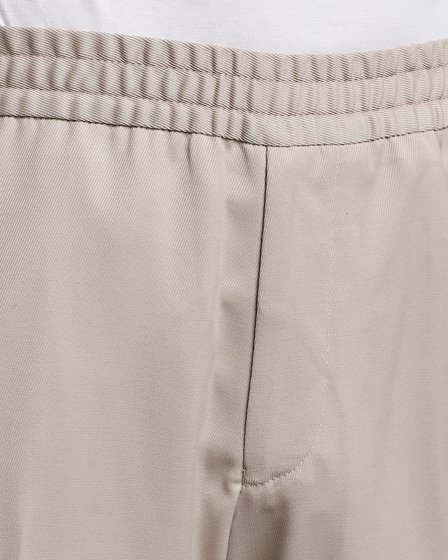 Men | Trousers | Filippa K | Relaxed Terry Wool Trousers Grey Beige