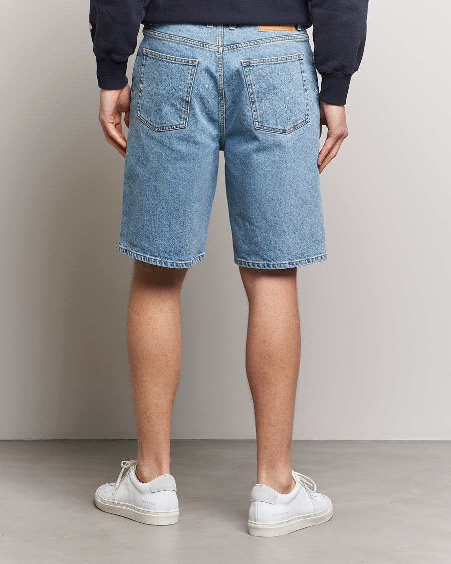 Men | Shorts | Filippa K | Bermuda Denim Shorts Allover Stone