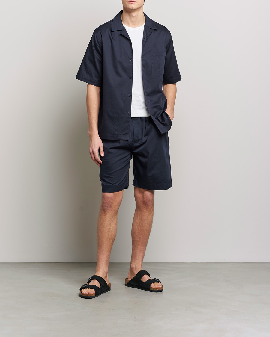 Men | Shirts | Filippa K | Lounge Short Sleeve Shirt Night Blue