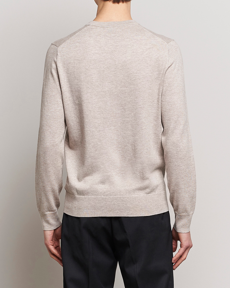 Men | Sweaters & Knitwear | Filippa K | Cotton Merino Sweater Beige Melange