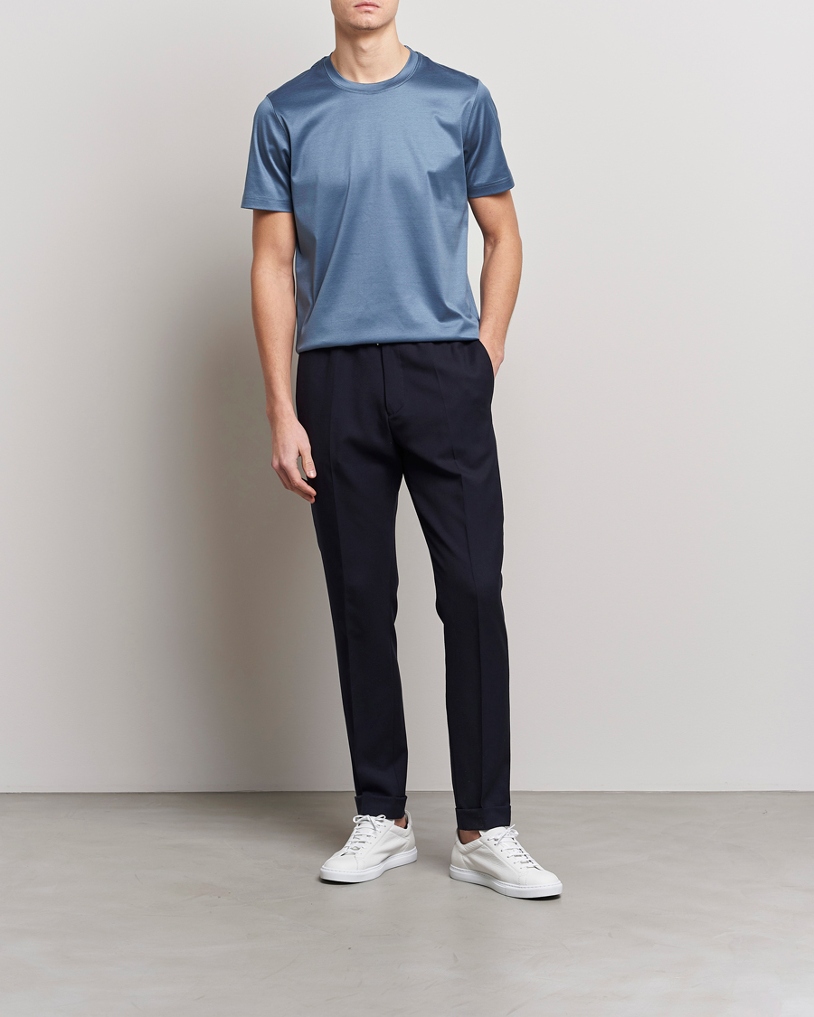 Men | T-Shirts | Eton | Filo Di Scozia T-Shirt Gray