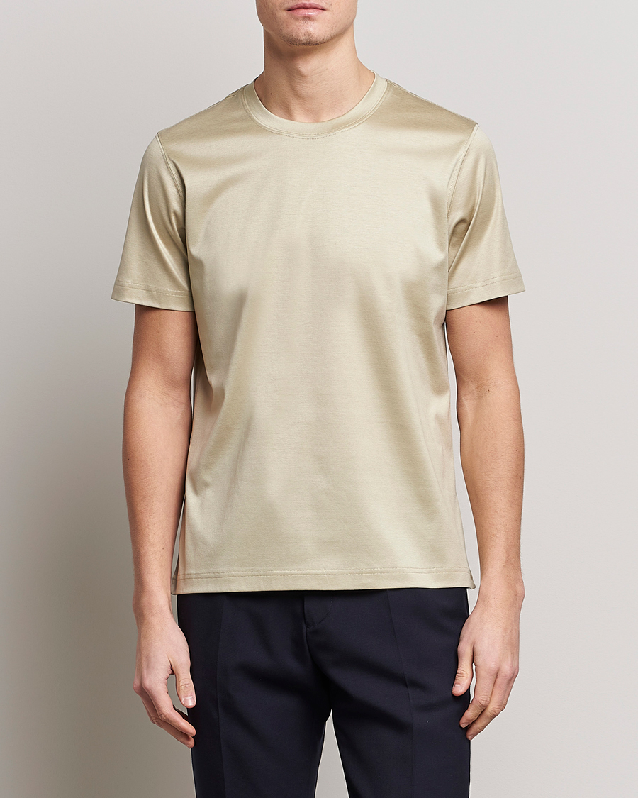 Men |  | Eton | Filo Di Scozia T-Shirt Light Brown