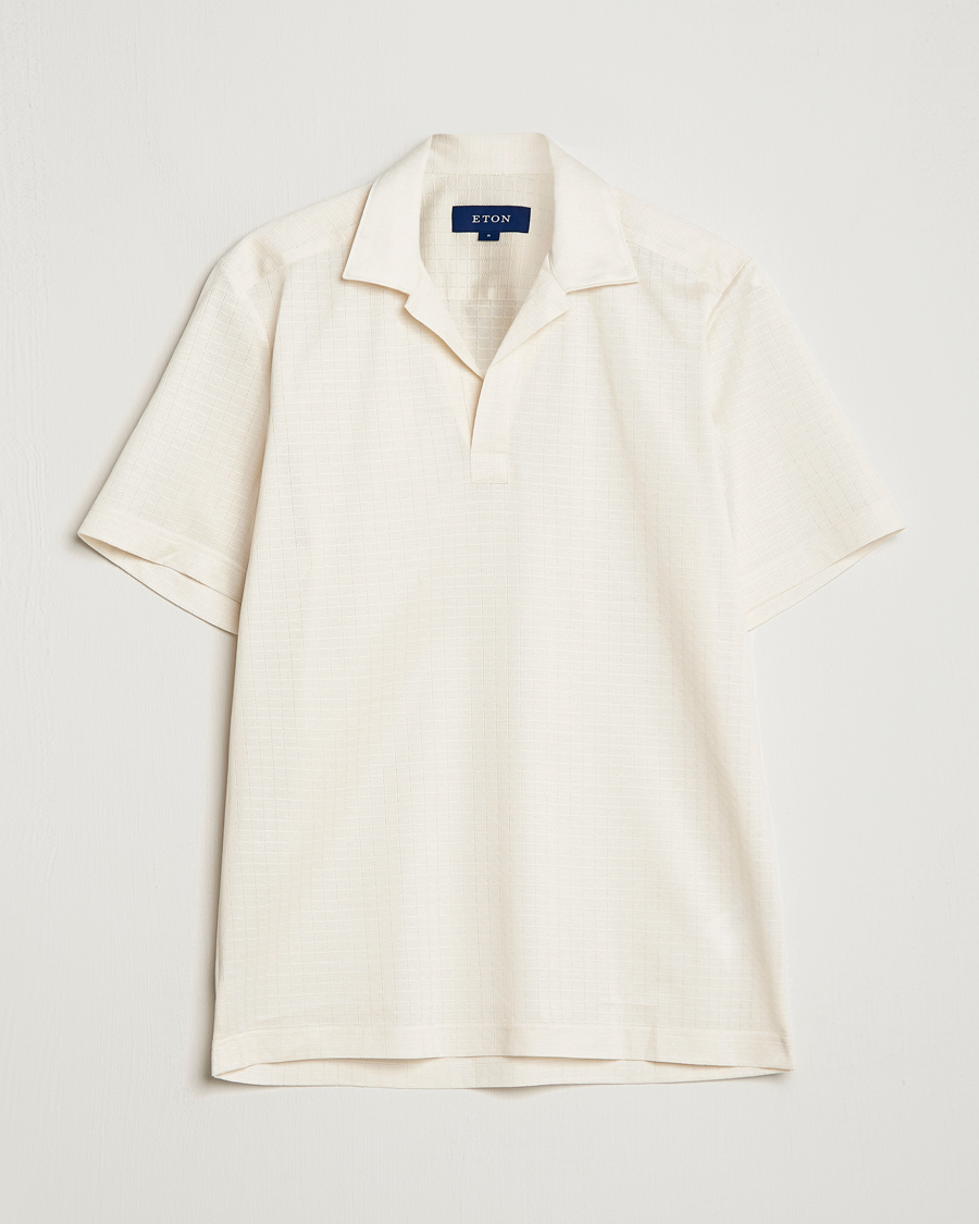 Men | Polo Shirts | Eton | Filo Di Scozia Open Collor Shirt White
