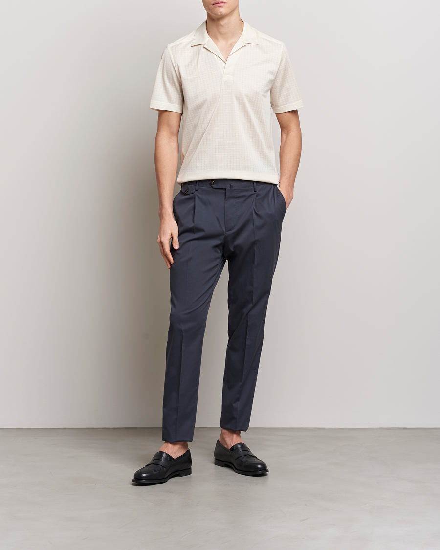 Men | Polo Shirts | Eton | Filo Di Scozia Open Collor Shirt White