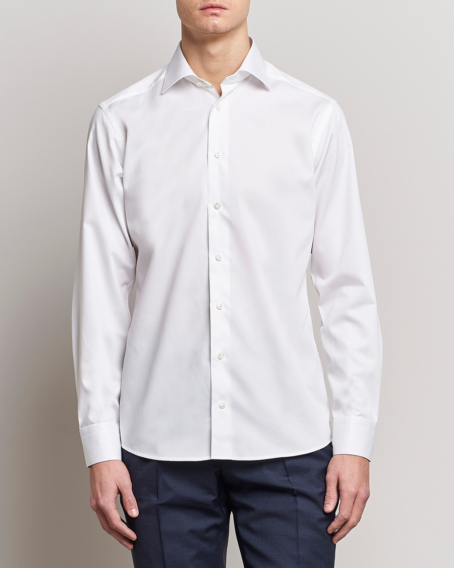 Men | Business & Beyond | Eton | Fine Pique Shirt White