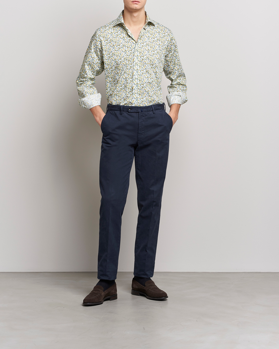 Men | Shirts | Eton | Signature Twill Contemporary Fit Shirt Lemon Print