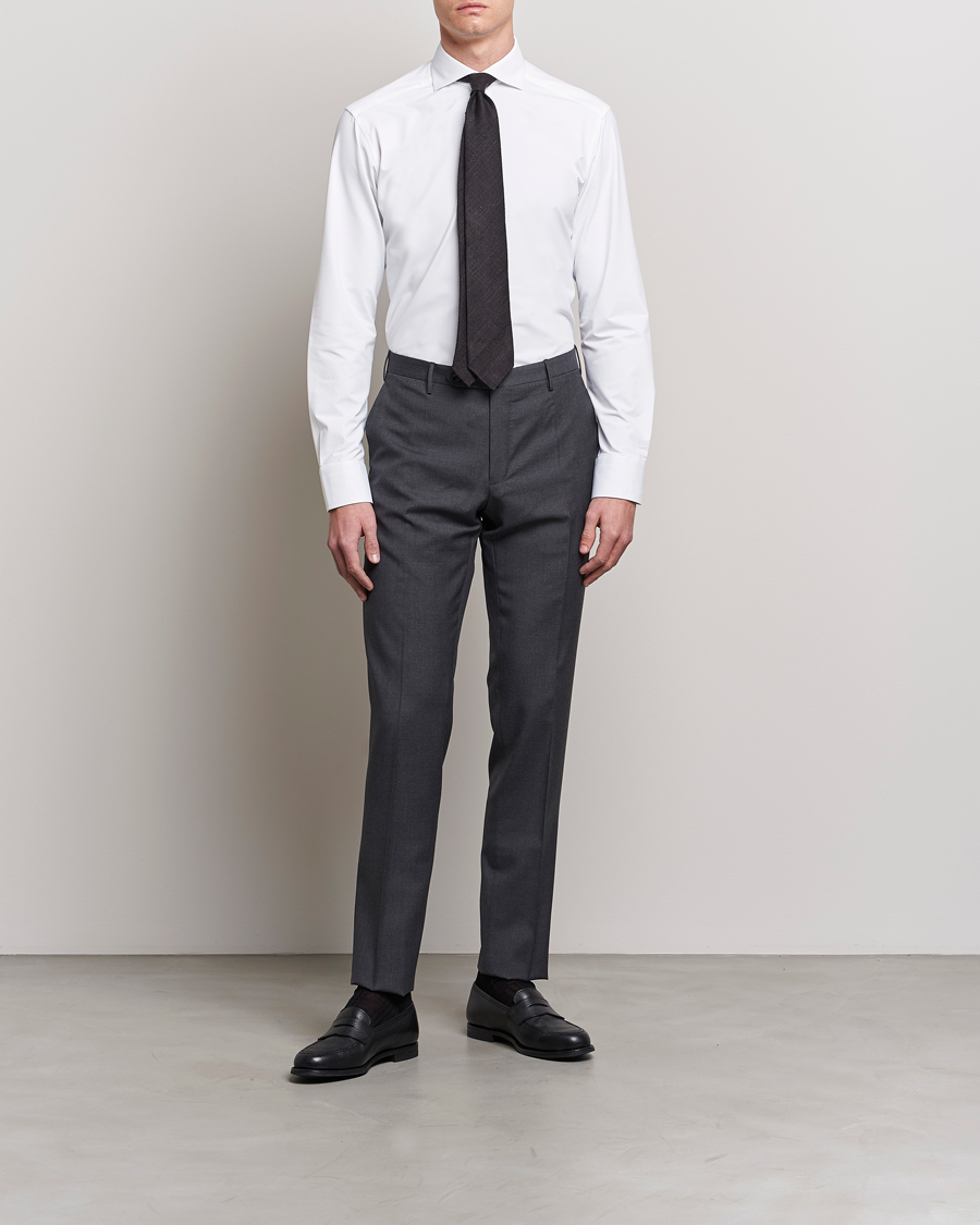 Men | Shirts | Eton | Slim Fit Four Way Stretch Shirt White