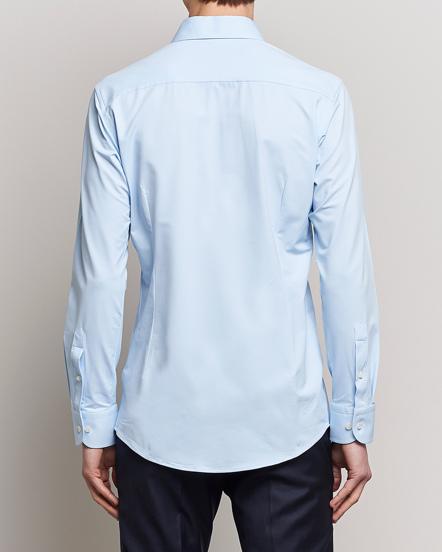 Men | Shirts | Eton | Slim Fit Four Way Stretch Shirt Light Blue