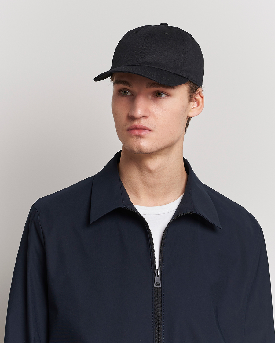 Men | Eton Cotton Baseball Cap Black | Eton | Cotton Baseball Cap Black