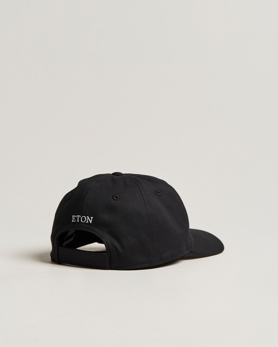 Men | Eton Cotton Baseball Cap Black | Eton | Cotton Baseball Cap Black