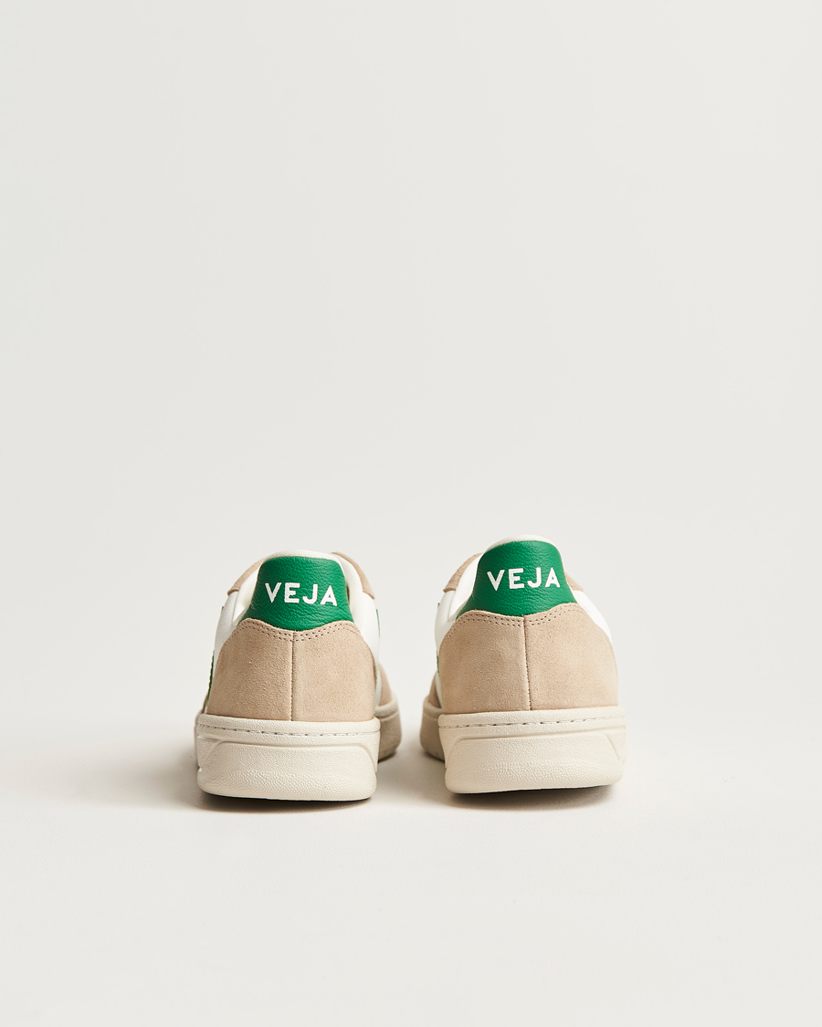 Men | Veja V-10 Chromefree Leather Extra White/Emeraude Green | Veja | V-10 Chromefree Leather Extra White/Emeraude Green