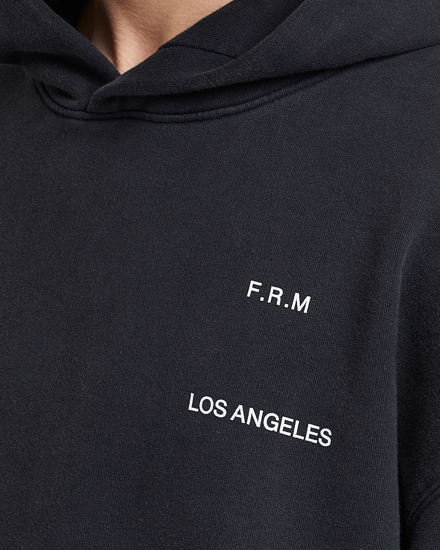 Men | Sweaters & Knitwear | FRAME | Faded Washed Coton Hoodie Black