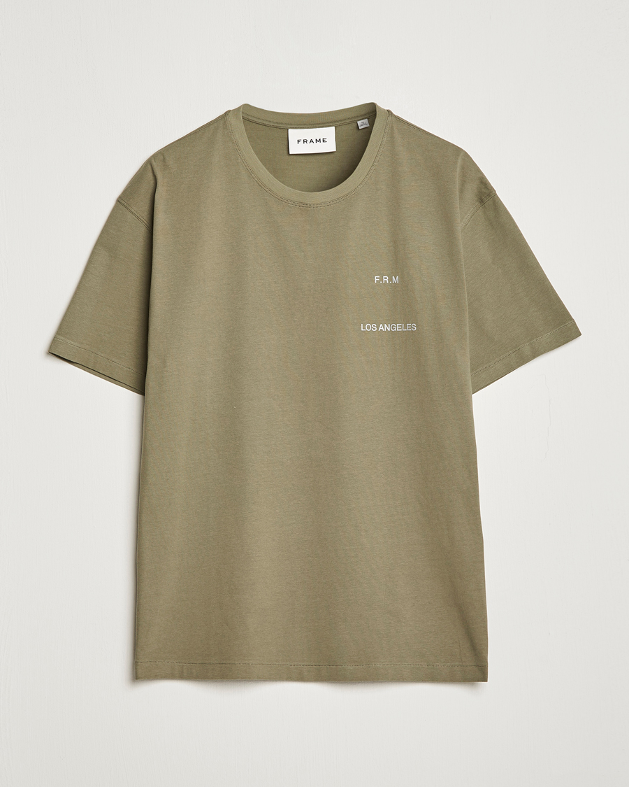 Men | T-Shirts | FRAME | Logo Print T-Shirt Old Green