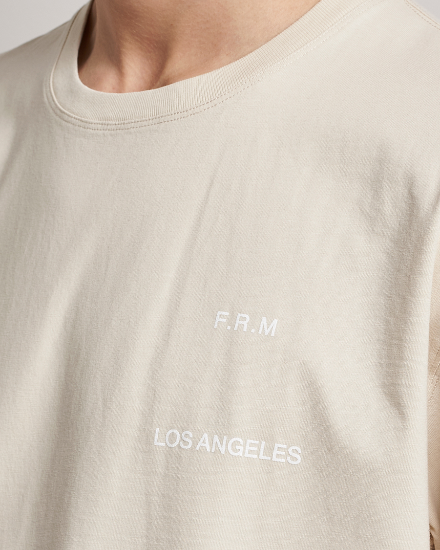 Men | T-Shirts | FRAME | Logo Print T-Shirt White Beige