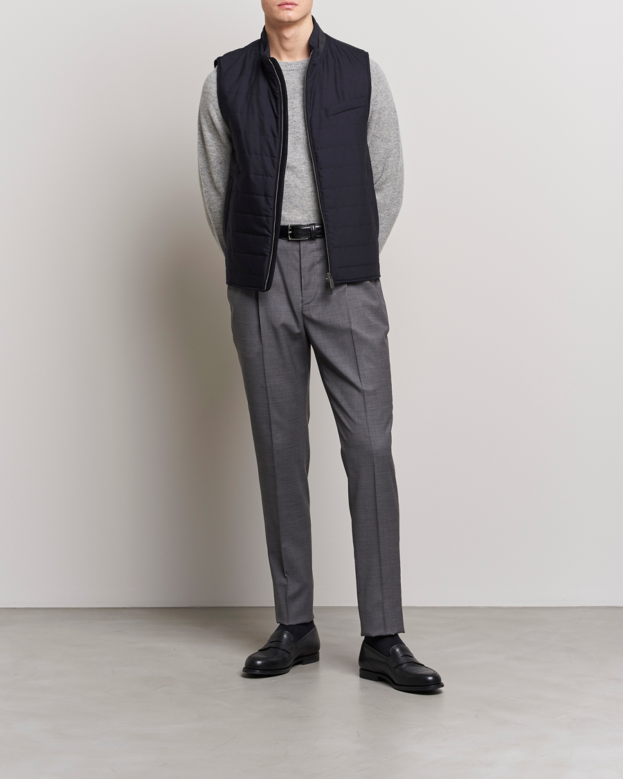 Men | Gilets | Canali | Impeccabile Padded Gilet Navy