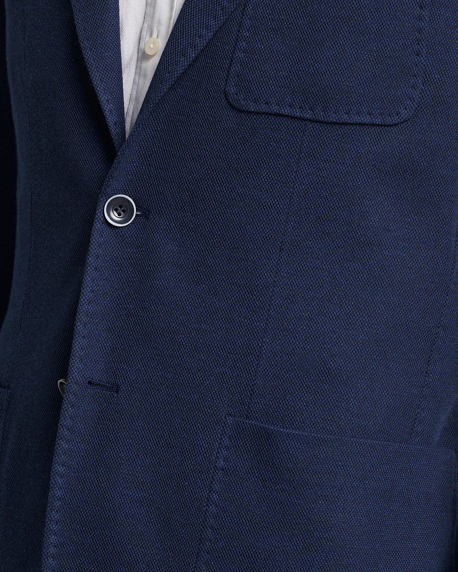 Men | Blazers | Canali | Cotton Stretch Jersey Blazer Navy