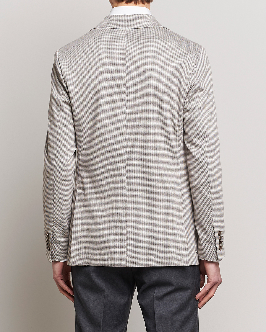 Men | Blazers | Canali | Houndstooth Jersey Blazer Beige