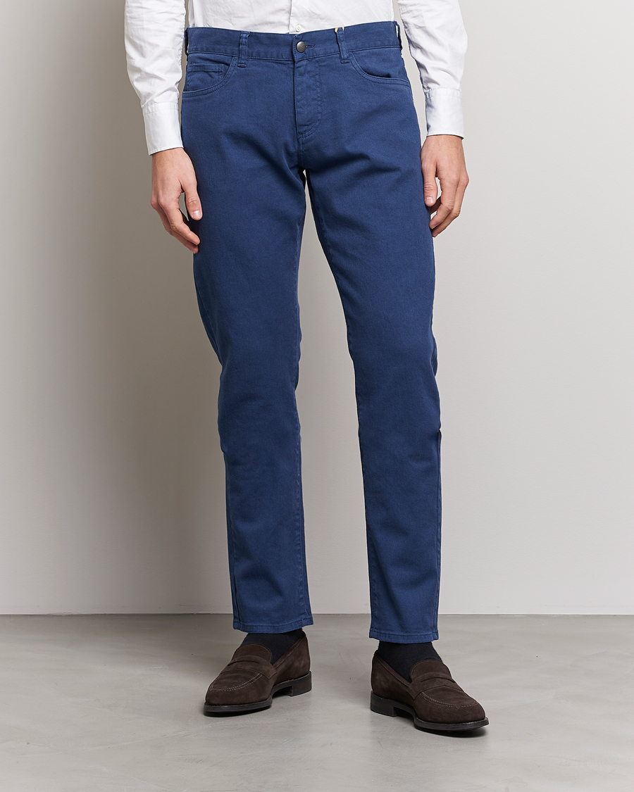 Men | Canali | Canali | Slim Fit 5-Pocket Pants Dark Blue