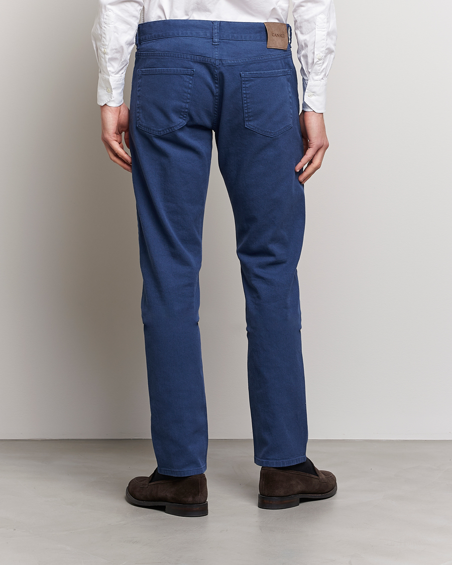 Men | Trousers | Canali | Slim Fit 5-Pocket Pants Dark Blue