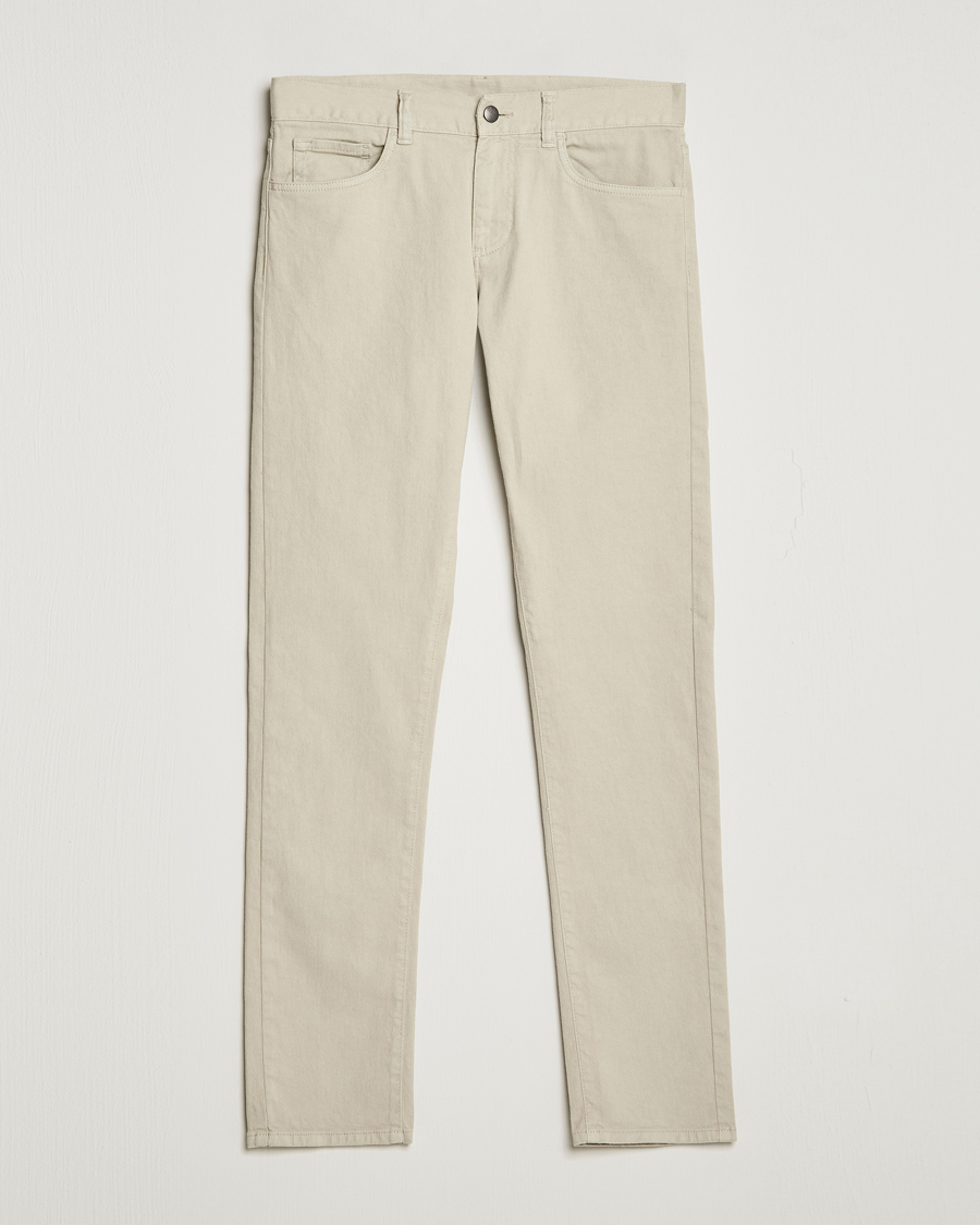 Men | Trousers | Canali | Slim Fit 5-Pocket Pants Beige
