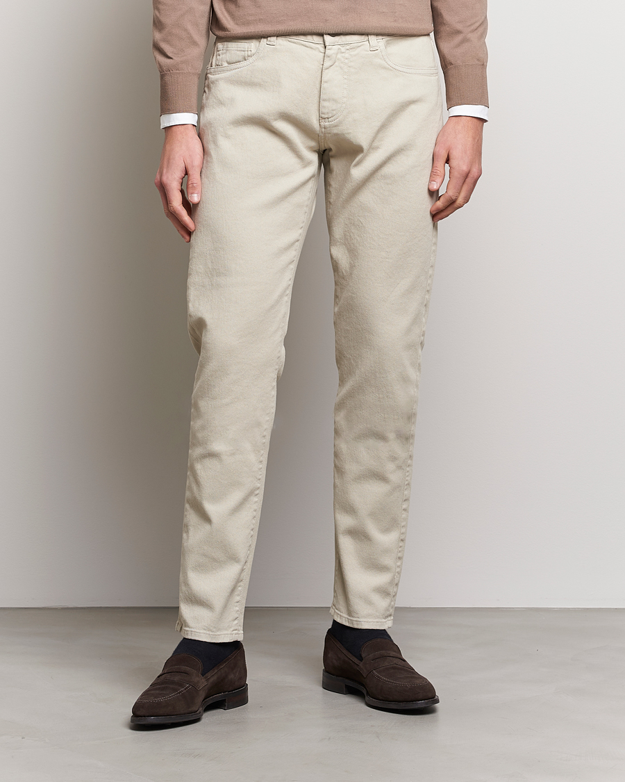 Men |  | Canali | Slim Fit 5-Pocket Pants Beige